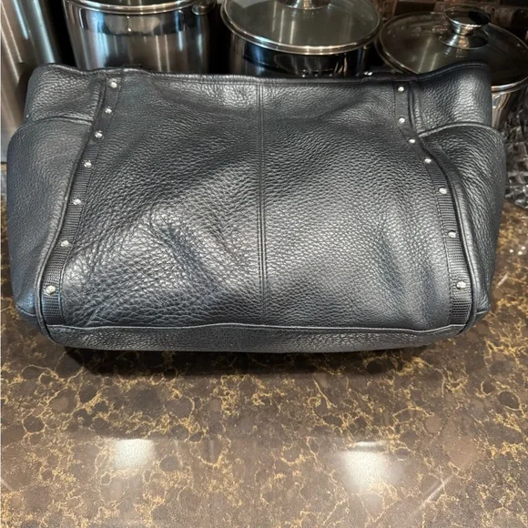 Coach Black Park Carrie Studded Leather Hobo Satchel with Coach tags. April 2014 - Picture 7 of 16